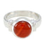 Red onyx Solitaire Russian 925 Sterling Silver Red Gemstone Eye catching Abstract Ring Jewellery