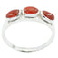 Red onyx Trilogy Korean 92.5 Silver Red Gemstones Dainty Modern Ring Jewelry