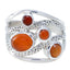 Red onyx quarter French 925 Sterling Silver Red Gemstones Eye catching Signet Ring Jewellery
