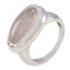 Rose Quartz Solitaire Moroccan Silver Pink Gems Mid weight Glamorous Ring Jewellery