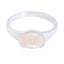 Rose Quartz Solitaire American 925 Silver Pink Gems Dainty Trendy Ring Jewellery