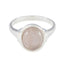 Rose Quartz Solitaire Egyptian 92.5 Silver Pink Gems Minimal Abstract Ring Jewelry