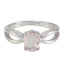 Rose Quartz Solitaire Korean 92.5 Silver Pink Gemstones Delicate Romantic Ring Jewellery