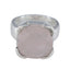 Rose Quartz Solitaire Italian Silver Pink Gemstone Statement Victorian Ring Jewelry