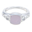 Rose Quartz Solitaire Korean 925 Sterling Silver Pink Gemstone Whisper thin Luxurious Ring Jewellery