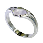 Rose Quartz Solitaire Japanese Silver Pink Gemstone Dainty Modern Ring Jewelry