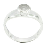Rose Quartz Solitaire Korean 92.5 Silver Pink Gemstones Whisper thin Modern Ring Jewellery
