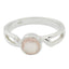 Rose Quartz Solitaire Korean 925 Sterling Silver Pink Gems Whisper thin Luxurious Ring Jewelry