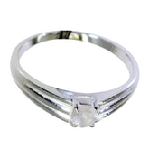 Rosenquarz Solitär Türkisch 925 Sterling Silber Rosa Edelsteine Zierlicher Feminin Ring Schmuck