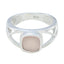 Rose Quartz Solitaire Russian Silver Pink Gemstones Tiny Fairytale Ring Jewellery
