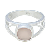 Rose Quartz Solitaire Russian Silver Pink Gemstones Tiny Fairytale Ring Jewellery
