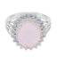 Rose Quartz Halo Moroccan 925 Silver Pink Gems Classic Signet Ring Jewellery