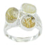 Rutile Quartz Trilogy Moroccan Sterling Silver Yellow Gems Mid weight Fairytale Ring Jewellery