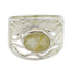 Rutile Quartz Solitaire Spanish 92.5 Silver Yellow Gemstones Minimal Rope Wire Ring Jewelry