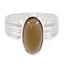 smoky quartz Solitaire Moroccan 92.5 Silver Brown Gemstone Versatile Heritage Ring Jewelry