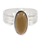 smoky quartz Solitaire Moroccan 92.5 Silver Brown Gemstone Versatile Heritage Ring Jewelry
