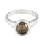 Smoky Quartz Solitaire Moroccan Sterling Silver Brown Gemstone Classic Luxurious Ring Jewellery