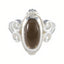 Smoky Quartz Solitaire Indian 925 Silver Brown Gemstones Classic Glamorous Ring Jewellery