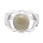 smoky quartz Solitaire German 925 Silver Brown Gems Minimal Sophisticated Ring Jewelry