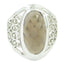 smoky quartz Solitaire Mexican 925 Sterling Silver Brown Gemstones Mid weight Filigree Ring Jewellery