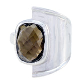 smoky quartz Solitaire African 925 Silver Brown Gemstones Versatile Armor Ring Jewellery