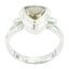 smoky quartz Solitaire Turkish 92.5 Silver Brown Gems Slim Heritage Ring Jewelry