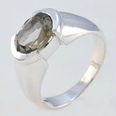 smoky quartz Solitaire Egyptian 925 Silver Brown Gemstone Eye catching Love Ring Jewellery