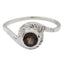 smoky quartz Solitaire Turkish Silver Brown Gems Dainty Sophisticated Ring Jewellery