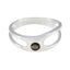 smoky quartz Solitaire American Sterling Silver Brown Gems Dainty Romantic Ring Jewellery