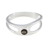 smoky quartz Solitaire American Sterling Silver Brown Gems Dainty Romantic Ring Jewellery