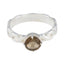 Smoky Quartz Solitaire German 92.5 Silver Brown Gemstone Featherlight Romantic Ring Jewellery