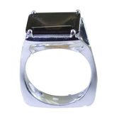smoky quartz Solitaire Egyptian 925 Silver Brown Gems Versatile Art Deco Ring Jewellery