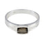 Smoky Quartz Solitaire African 92.5 Silver Brown Gemstones Slim Glamorous Ring Jewellery