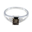 Smoky Quartz Halo American Silver Brown Gemstone Dainty Luxurious Ring Jewellery