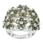 smoky quartz multiple African 92.5 Silver Brown Gemstones Statement Floral Ring Jewelry