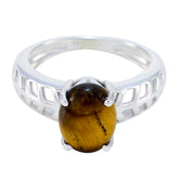 Tiger Eye Solitaire Australian 925 Sterling Silver Brown Gemstones Whisper thin Filigree Ring Jewelry
