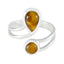 Tiger Eye Toi et Moi Indian 925 Silver Brown Gemstones Tiny Luxurious Ring Jewelry