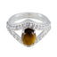 Tiger Eye Halo Egyptian 925 Silver Brown Gems Tiny Cultural Ring Jewelry