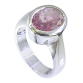 Tourmaline Solitaire Russian 925 Sterling Silver multicolor Gemstone Eye catching propsel Ring Jewelry