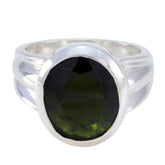Tourmaline Solitaire Russian 92.5 Silver multicolor Gemstone Mid weight Fairytale Ring Jewelry