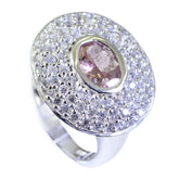 Tourmaline Halo Egyptian Silver multicolor Gemstone Eye catching Abstract Ring Jewelry