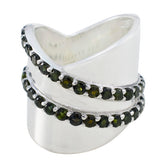 Tourmaline multiple Egyptian 925 Sterling Silver multicolor Gems Eye catching Art Deco Ring Jewelry
