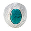 Turquoise Solitaire African Silver Blue Gemstone Versatile engravings Ring Jewellery