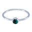 Turquoise Solitaire Korean 92.5 Silver Blue Gems Minimalist Graceful Ring Jewelry