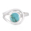 Turquoise Solitaire African 92.5 Silver Blue Gemstones Slim Sophisticated Ring Jewelry