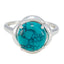 Turquoise Solitaire German 92.5 Silver Blue Gems Minimal Glamorous Ring Jewelry