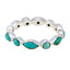 Turquoise multiple Turkish 925 Silver Blue Gemstone Delicate Eternity Band Jewelry