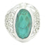 Turquoise Solitaire Spanish Silver Blue Gemstone Mid weight Filigree Ring Jewellery