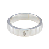 Cubic zirconia CZ Solitaire Egyptian 925 Silver White Gemstones Minimal Romantic Band Jewellery