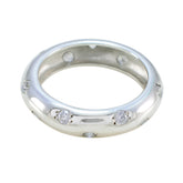 Cubic zirconia CZ multiple Moroccan 925 Sterling Silver White Gems Tiny Eternity Band Jewellery